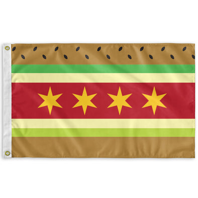 Chicago Style Chicago hot dog flag by harebrained