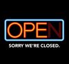 Ope Sorry We're Closed Sign