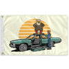 Eagleman meets Victory Auto Wreckers Flag